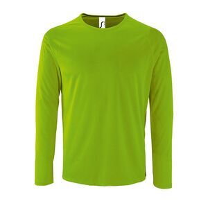 SOLS Mens Sporty Long Sleeve Performance T-Shirt / Neon Green
